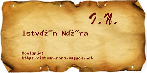 István Nóra névjegykártya